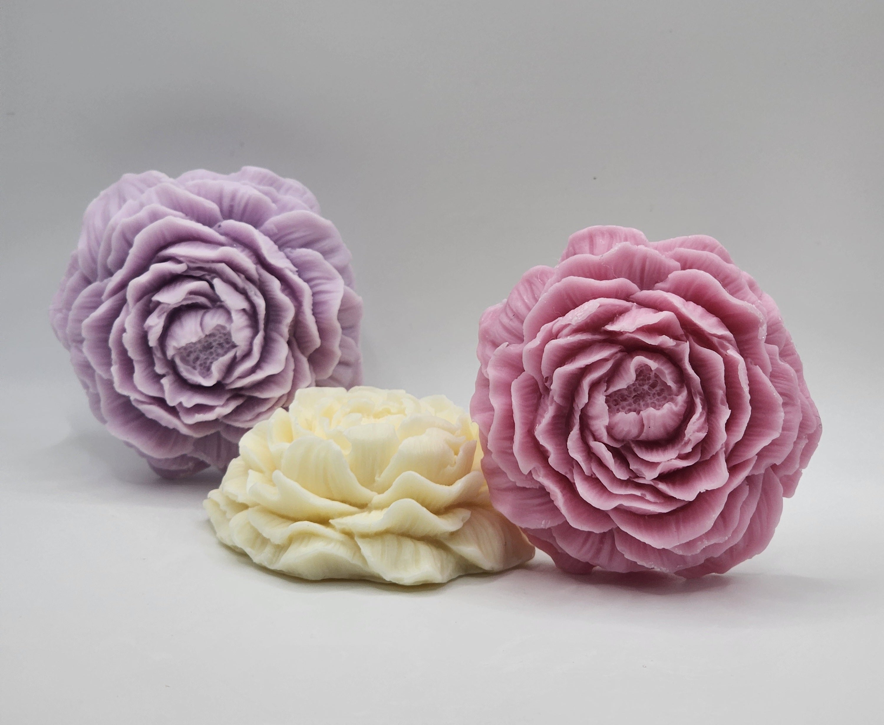 Peonies Flowers Soaps (3 pcs.)