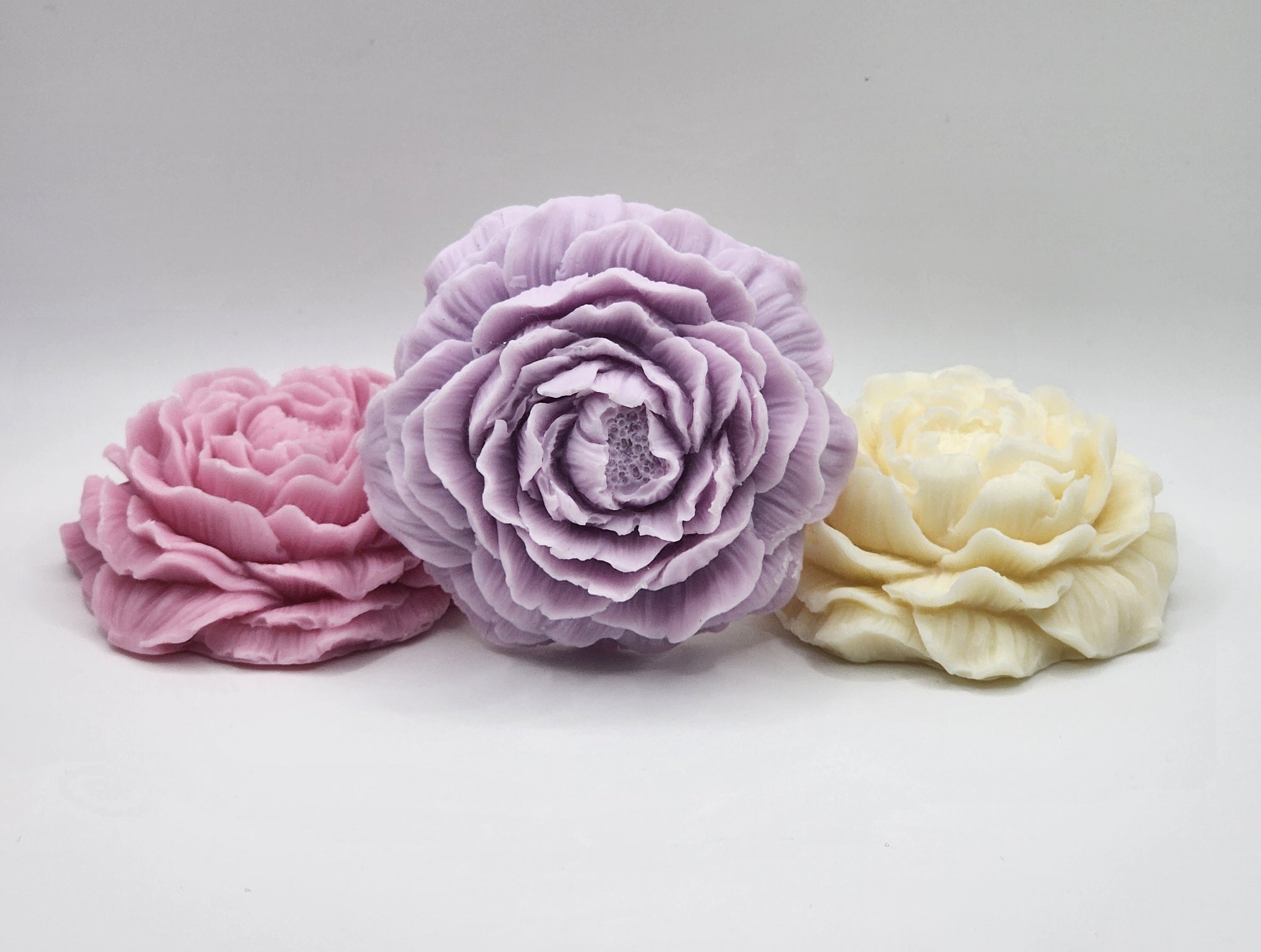 Peonies Flowers Soaps (3 pcs.)