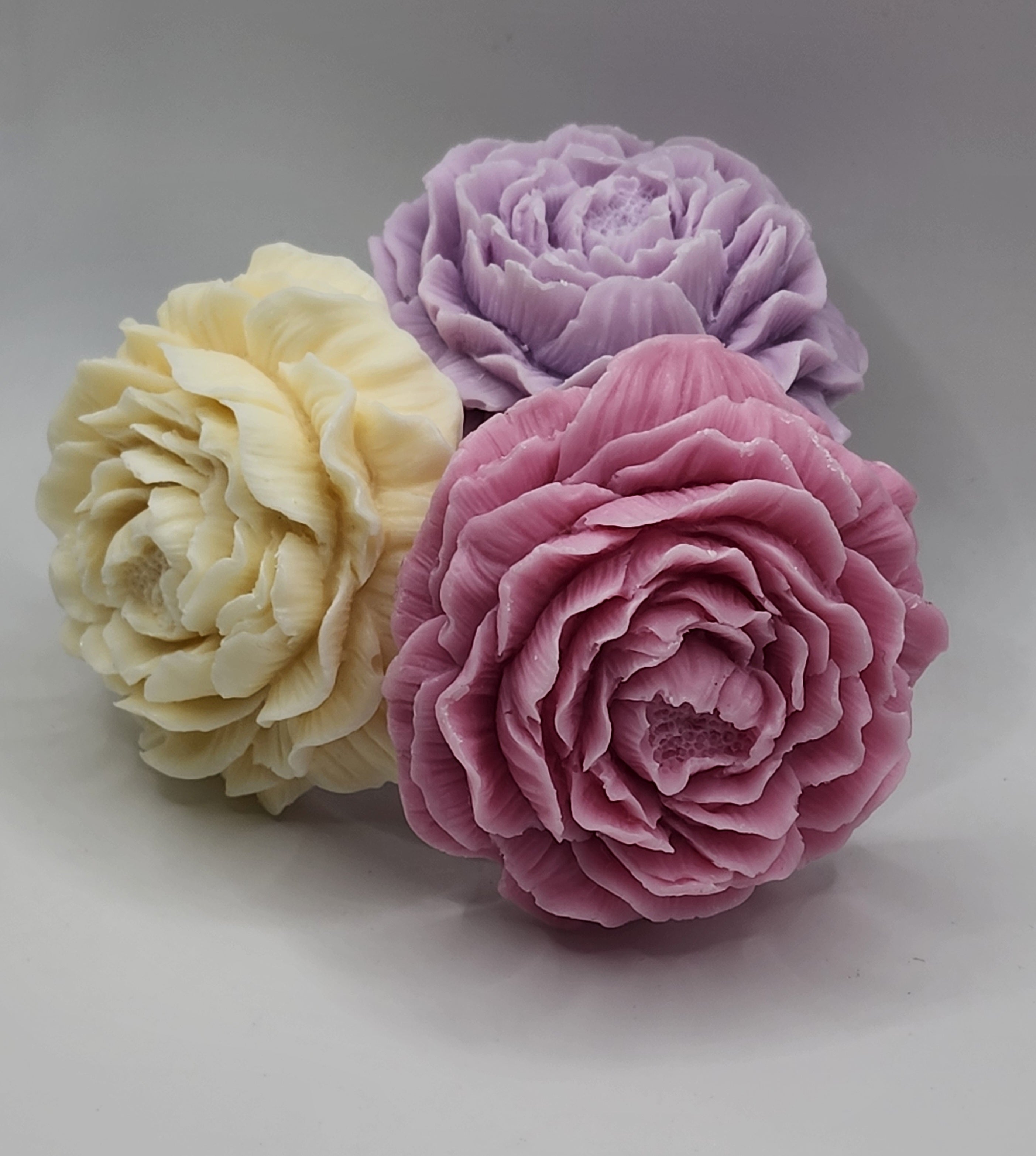 Peonies Flowers Soaps (3 pcs.)