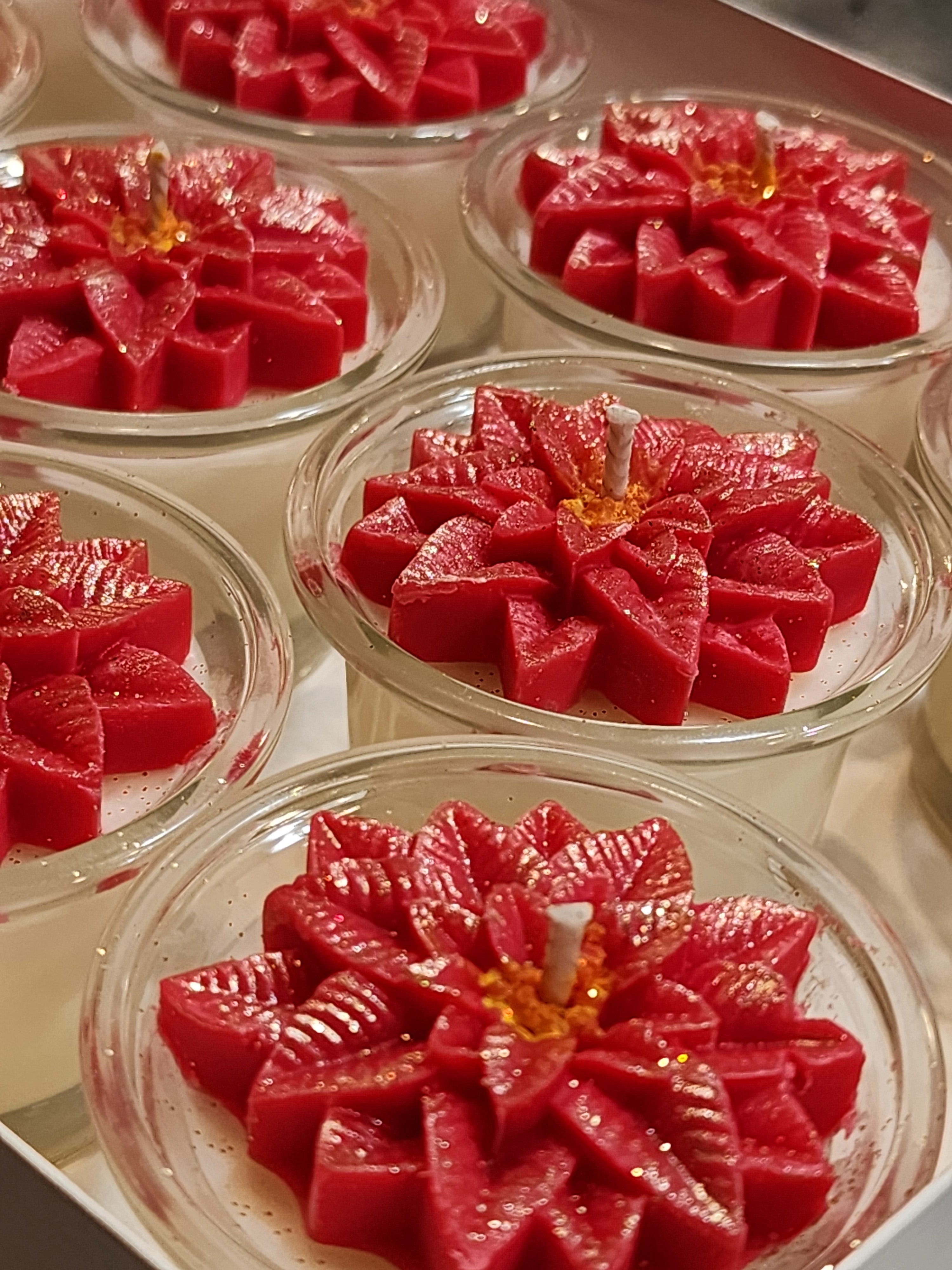 Poinsettia Mini Candles