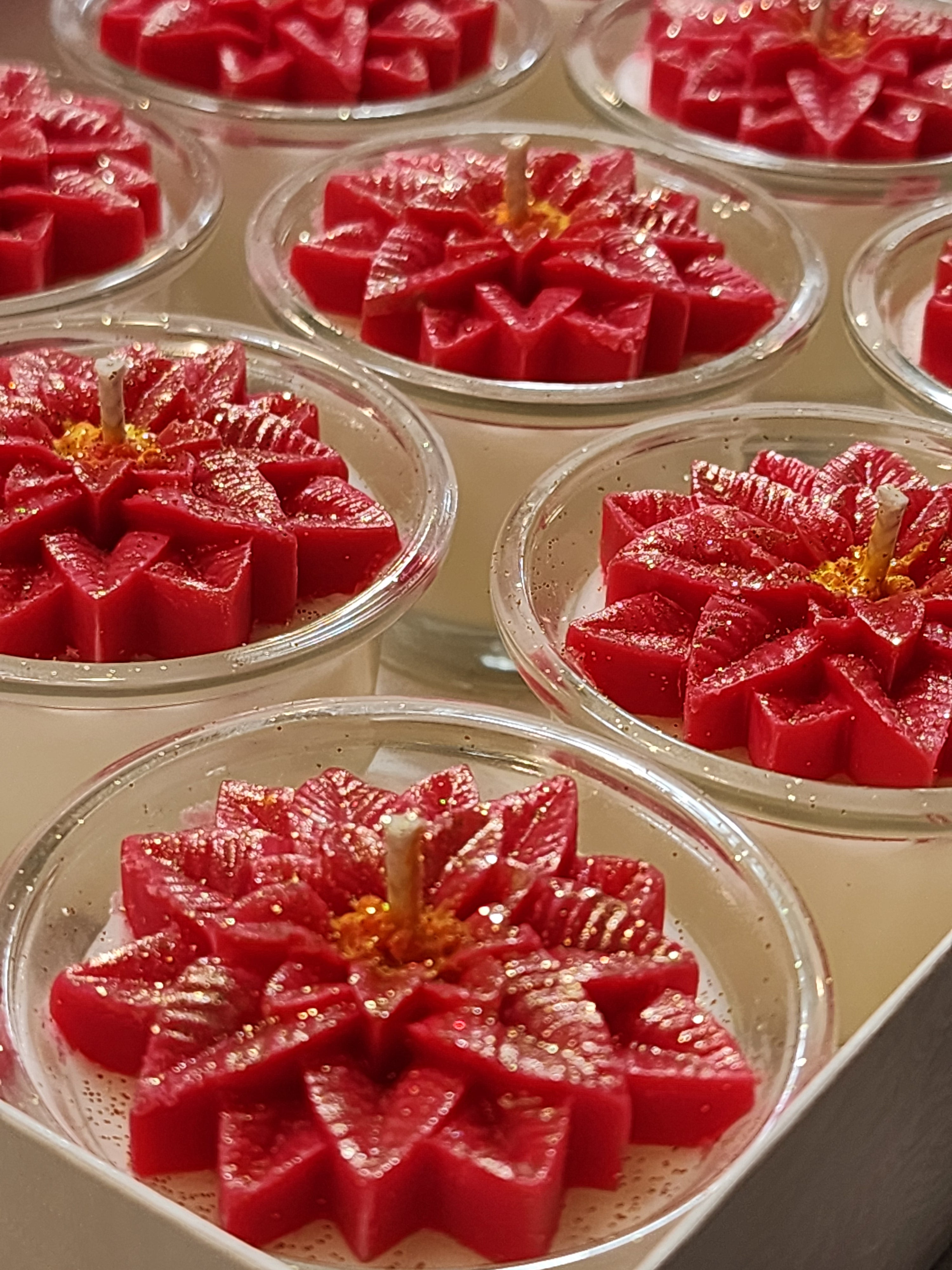 Poinsettia Mini Candles