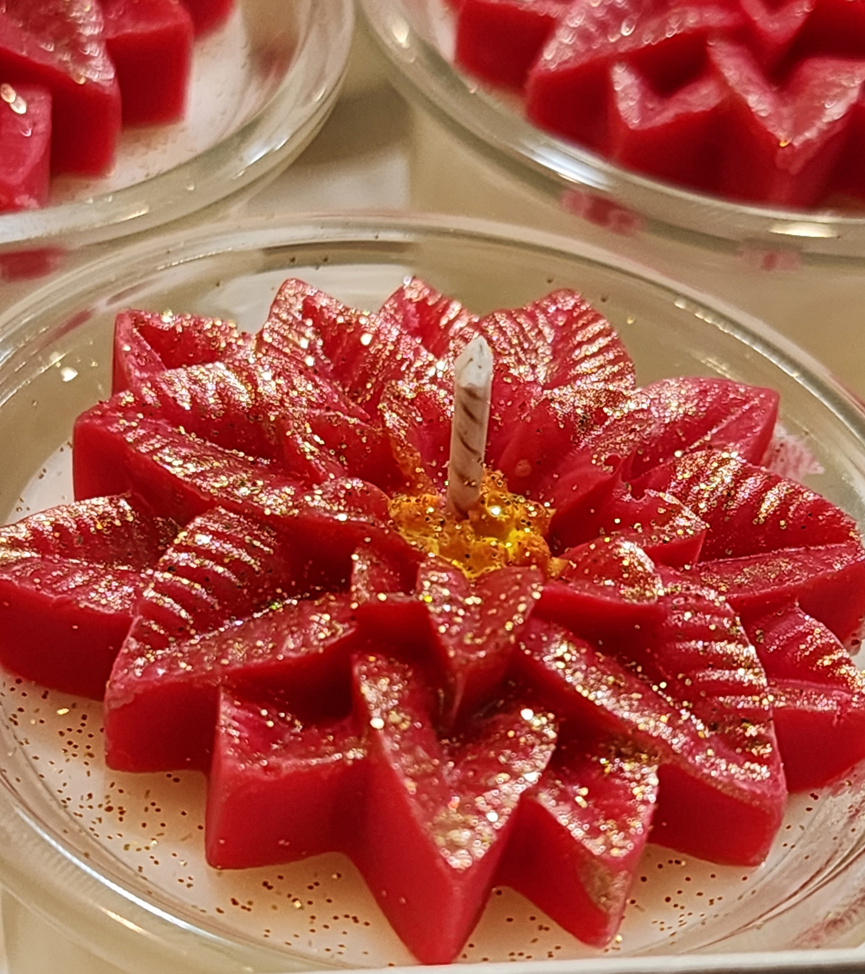 Poinsettia Mini Candles