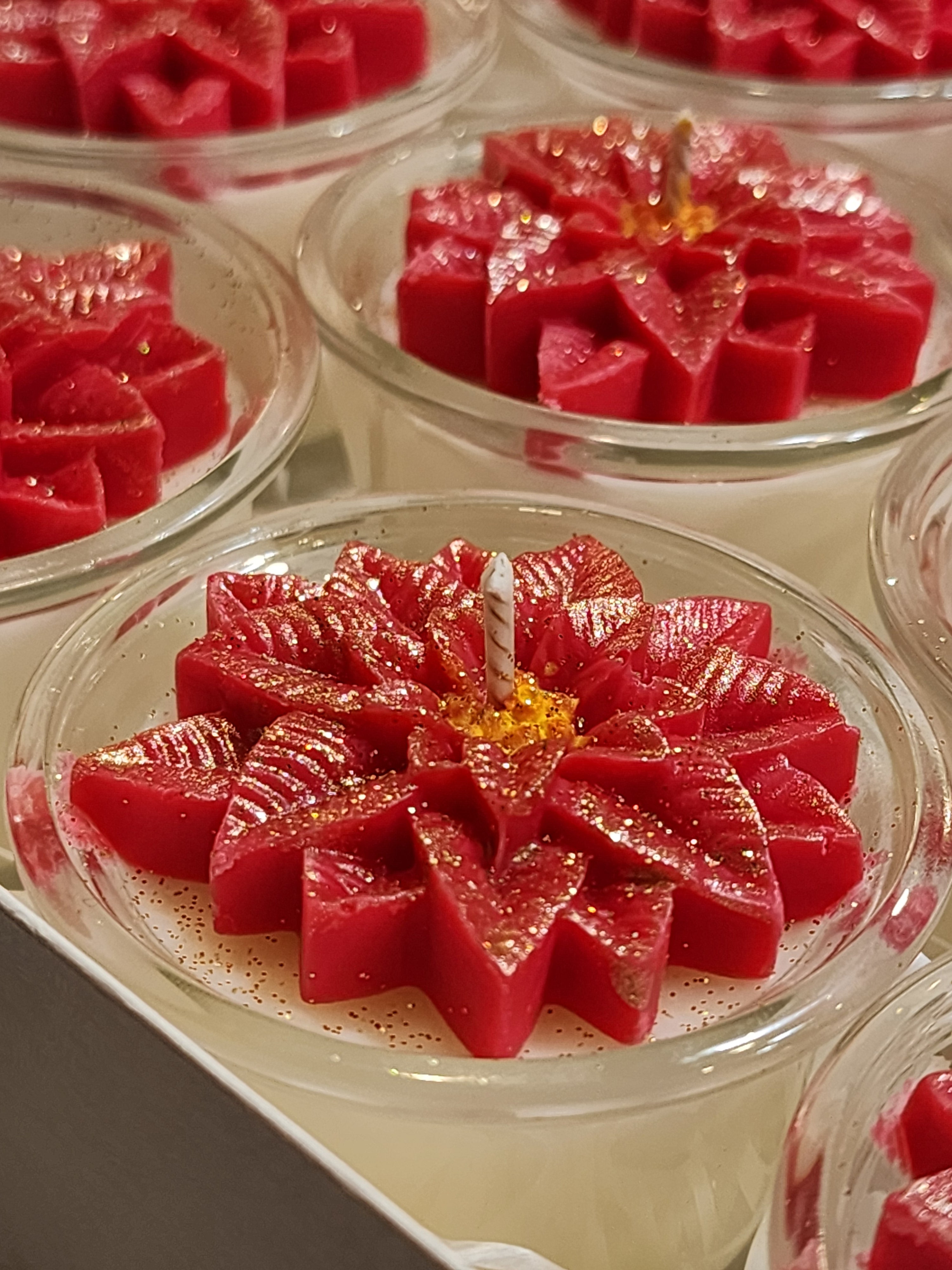 Poinsettia Mini Candles