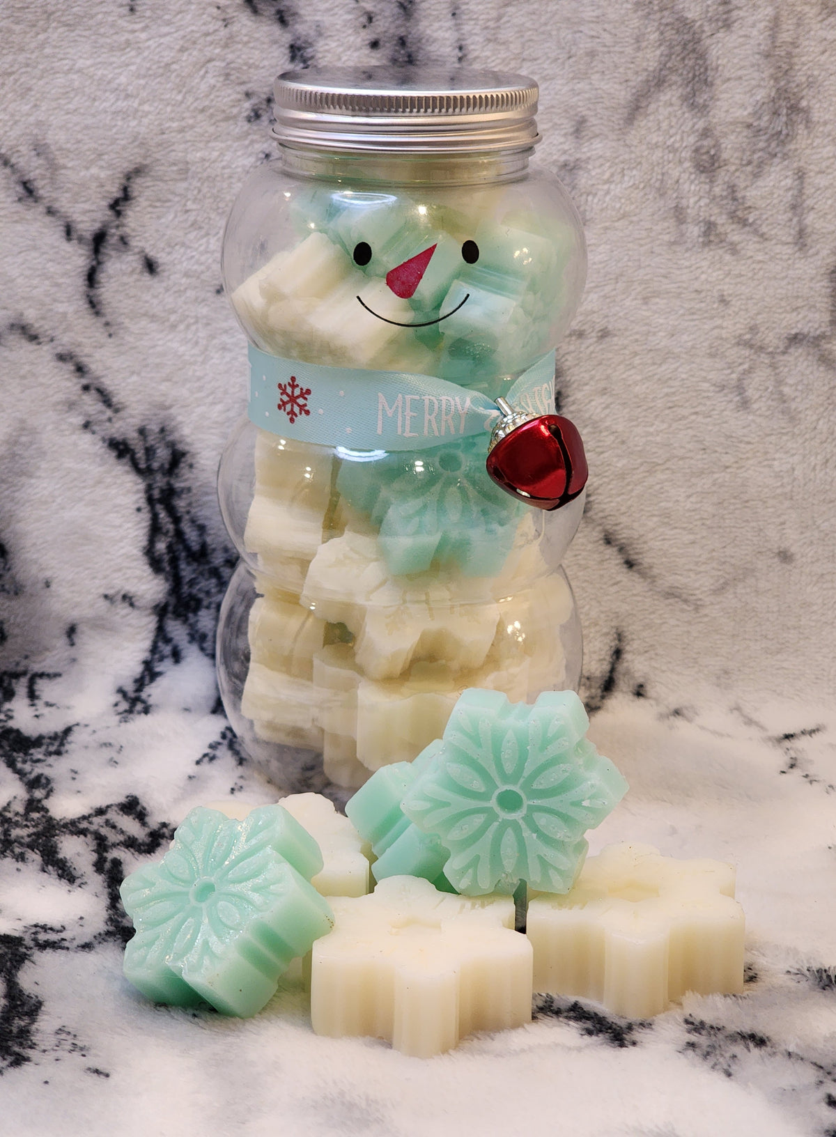 Snowflake Soap Jar