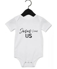 Jesus Loves Us  Onesie